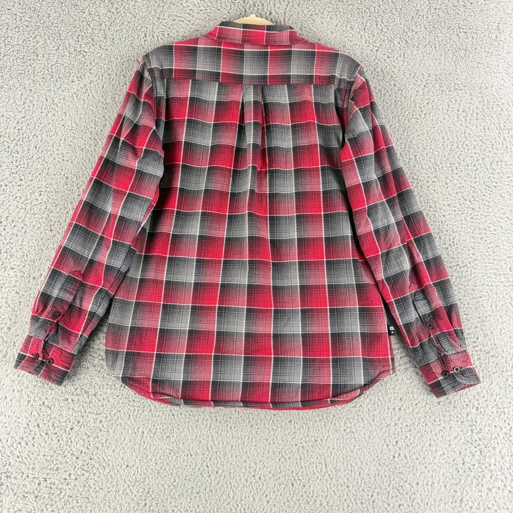 Fourstar Mens Large Red Plaid Thermal Lined‎ Flannel Shirt Skate Streetwear